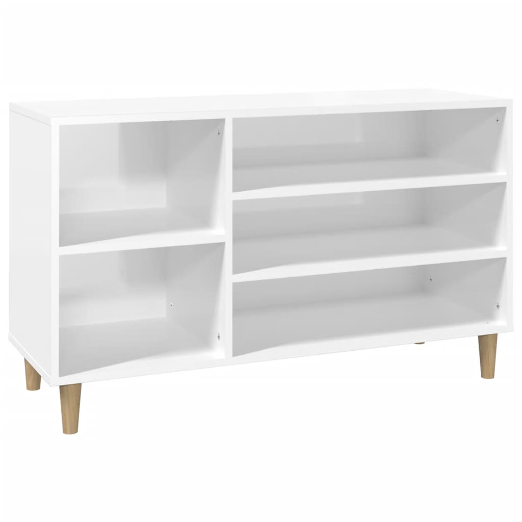 Armoire à chaussure Blanc brillant 102x36x60 cm Bois ingénierie - XIOS