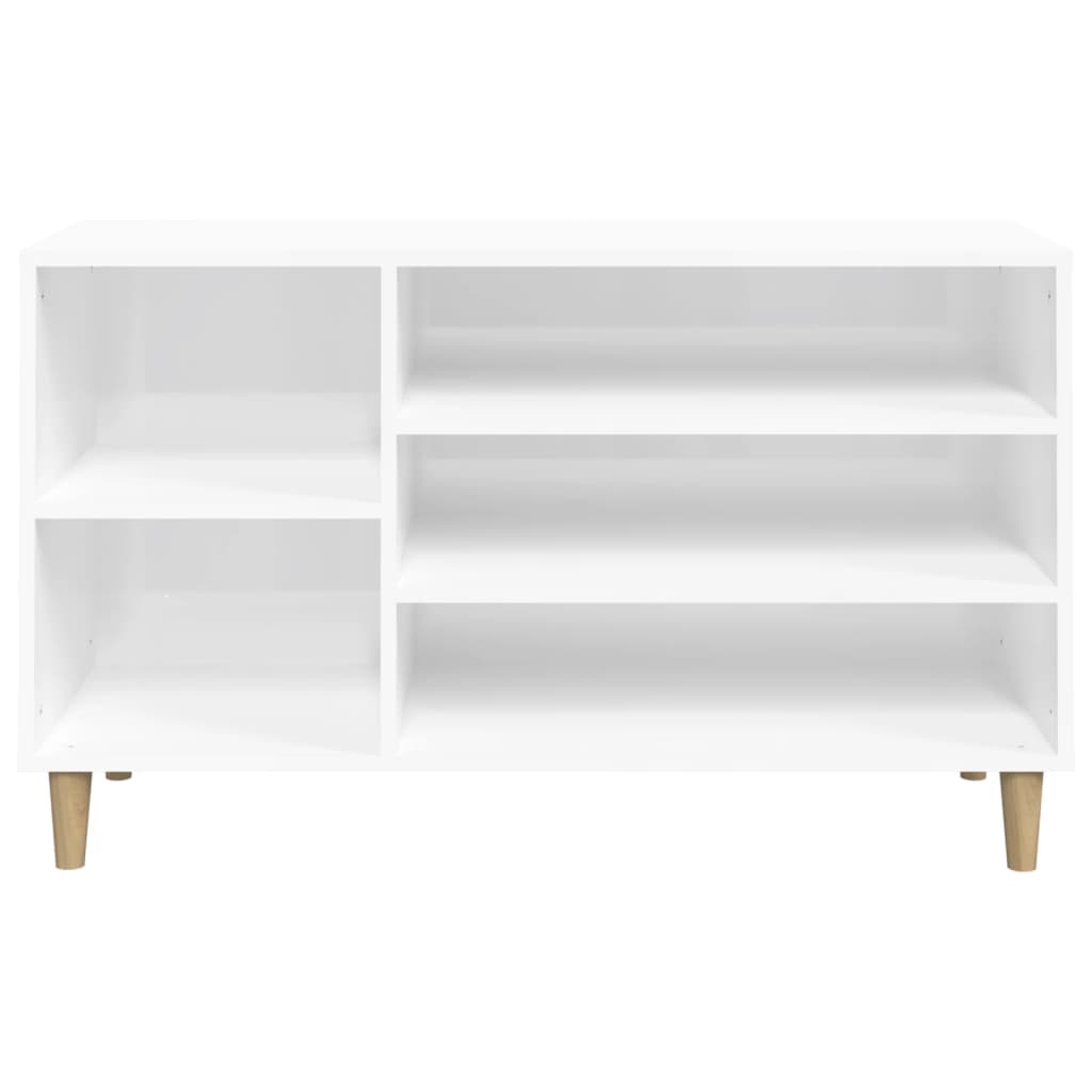 Armoire à chaussure Blanc brillant 102x36x60 cm Bois ingénierie - XIOS