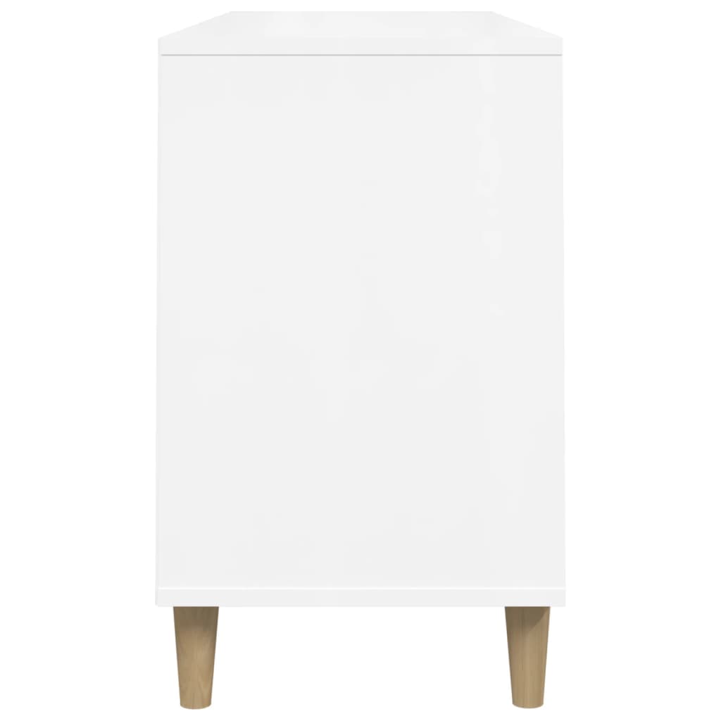Armoire à chaussure Blanc brillant 102x36x60 cm Bois ingénierie - XIOS