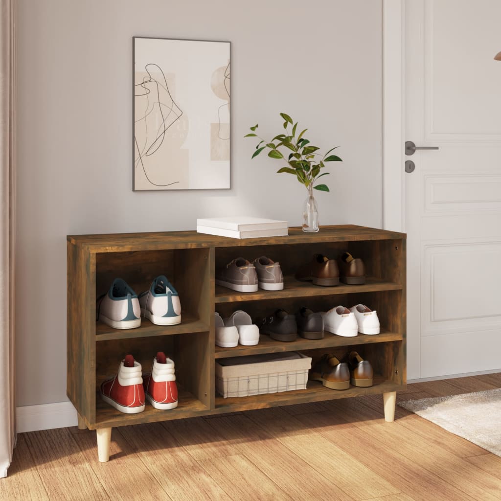 Armoire à chaussures Chêne fumé 102x36x60 cm Bois d'ingénierie - XIOS