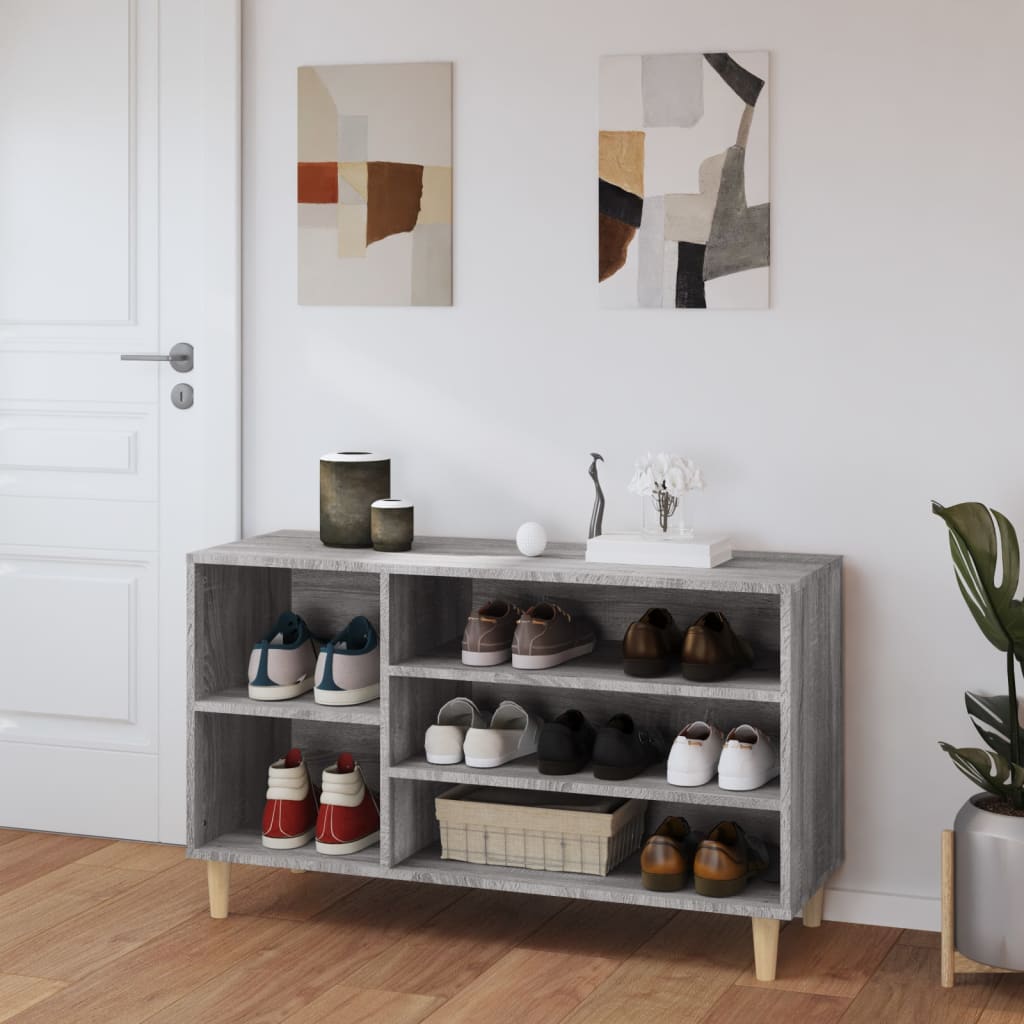 Armoire à chaussures Sonoma gris 102x36x60 cm Bois d'ingénierie - XIOS