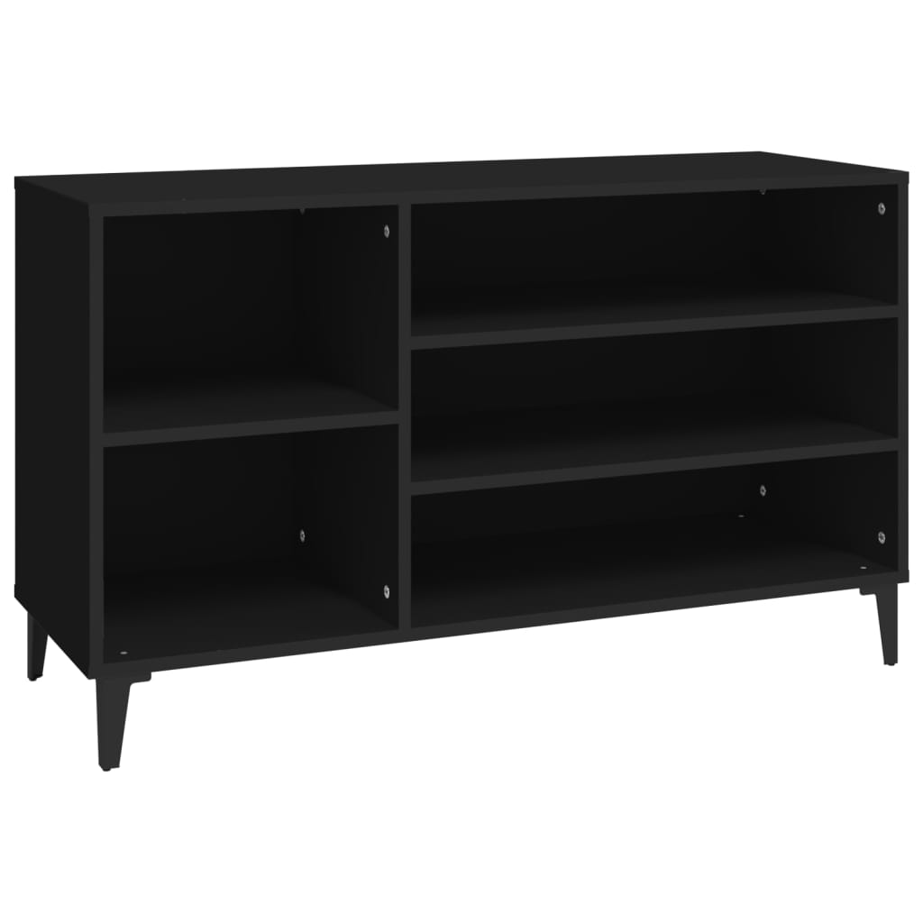 Armoire à chaussures Noir 102x36x60 cm Bois d'ingénierie - XIOS