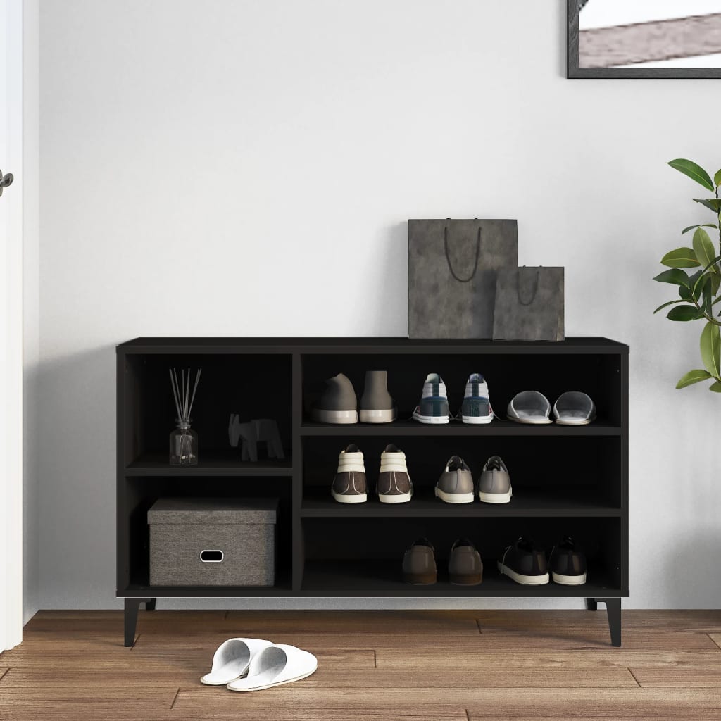 Armoire à chaussures Noir 102x36x60 cm Bois d'ingénierie - XIOS