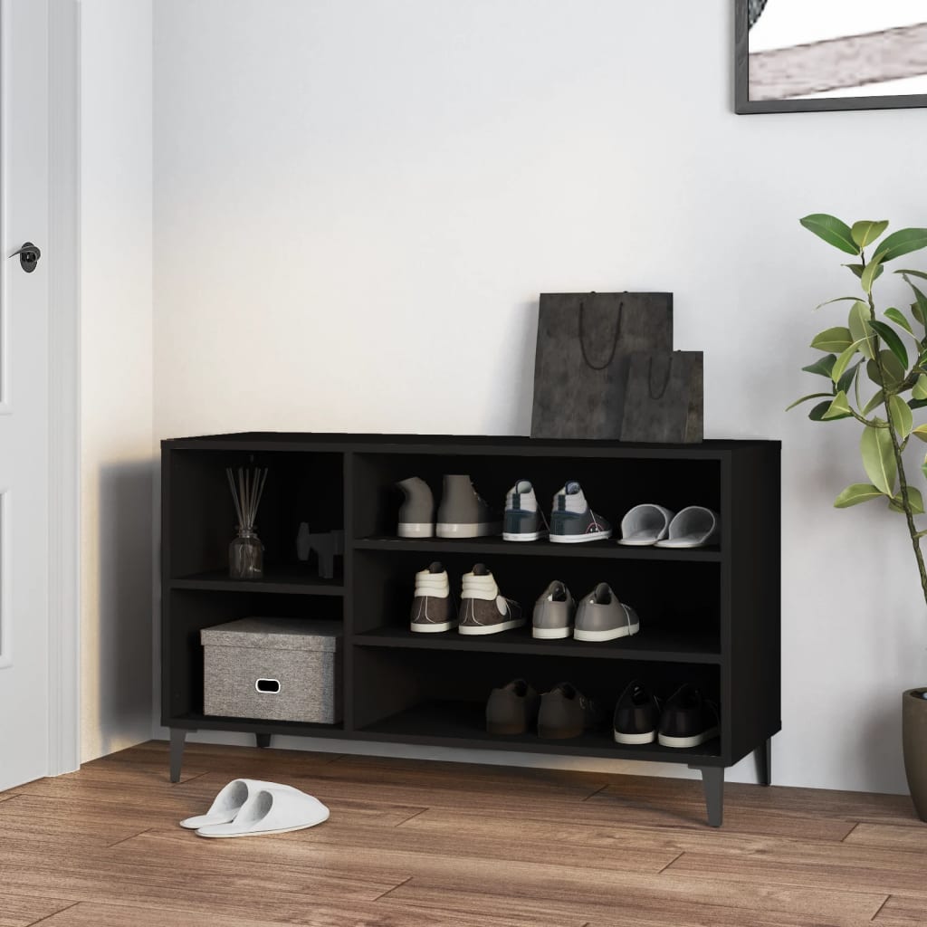 Armoire à chaussures Noir 102x36x60 cm Bois d'ingénierie - XIOS