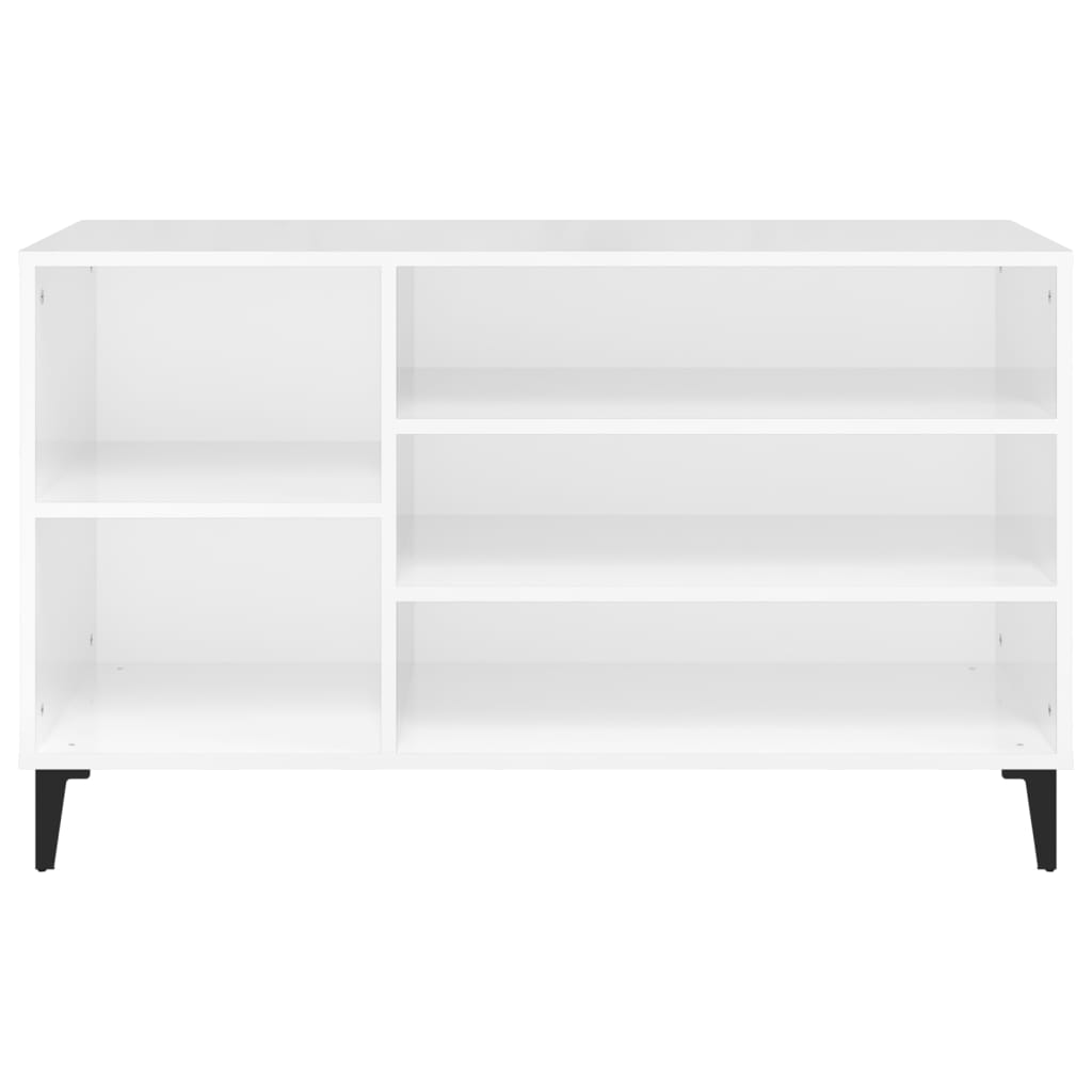 Armoire à chaussure Blanc brillant 102x36x60 cm Bois ingénierie - XIOS