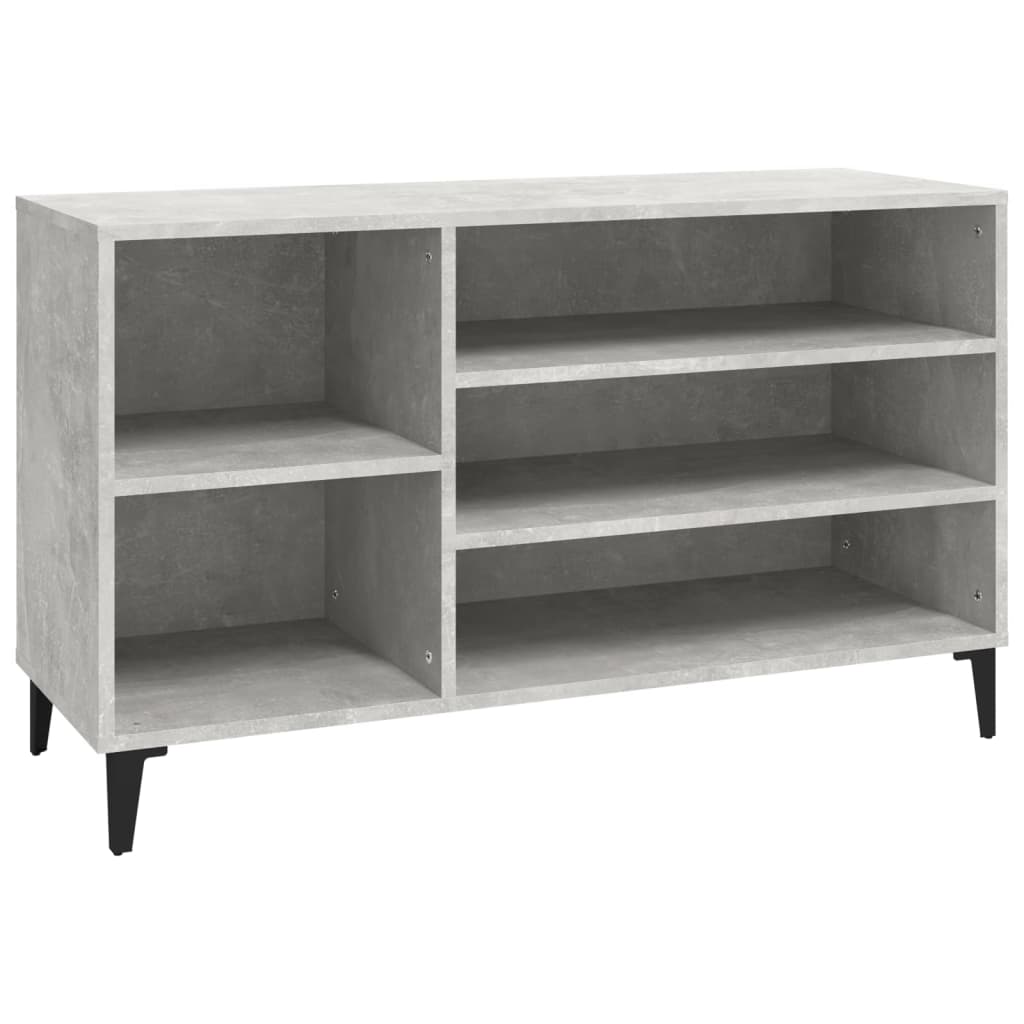 Armoire à chaussures Gris béton 102x36x60 cm Bois d'ingénierie - XIOS