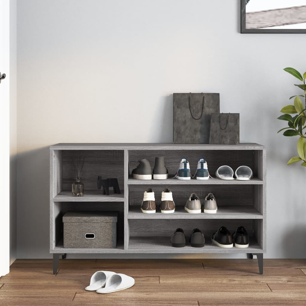 Armoire à chaussures Sonoma gris 102x36x60 cm Bois d'ingénierie - XIOS