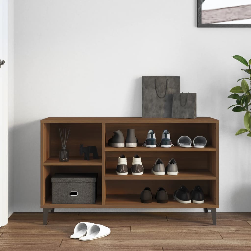 Armoire à chaussures Chêne marron 102x36x60cm Bois d'ingénierie - XIOS