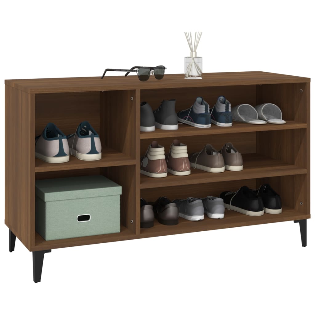 Armoire à chaussures Chêne marron 102x36x60cm Bois d'ingénierie - XIOS