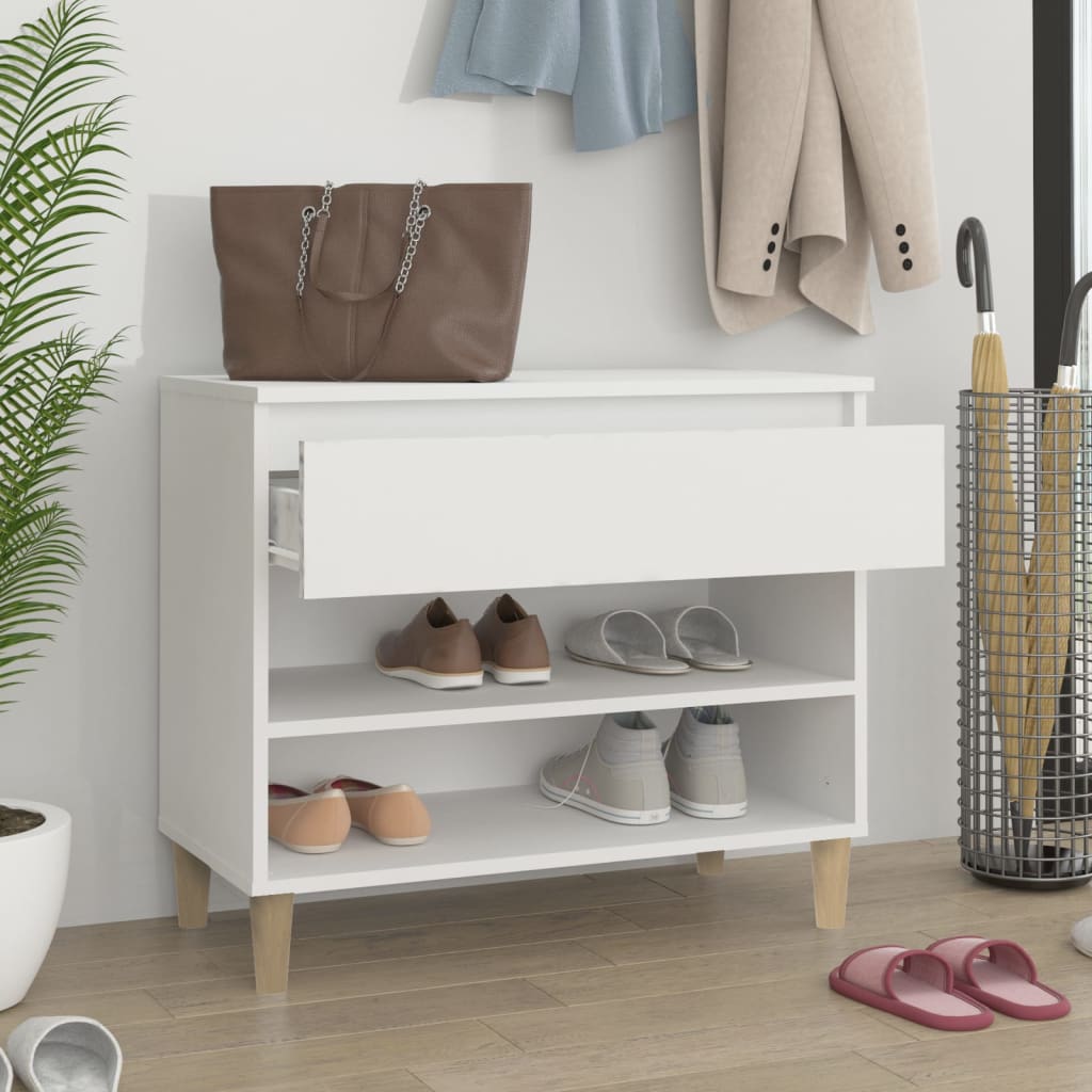 Armoire à chaussures Blanc 70x36x60 cm Bois d'ingénierie - XIOS