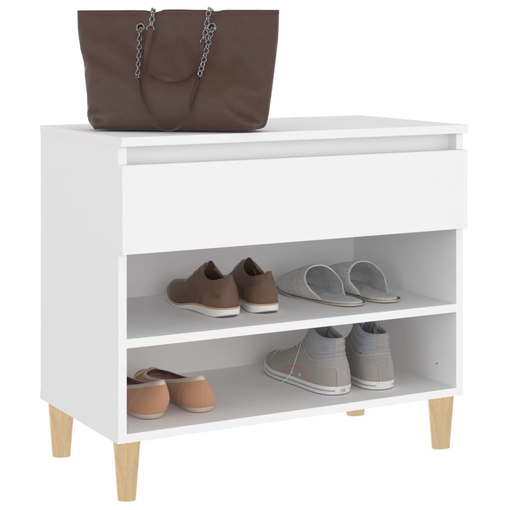 Armoire à chaussures Blanc 70x36x60 cm Bois d'ingénierie - XIOS