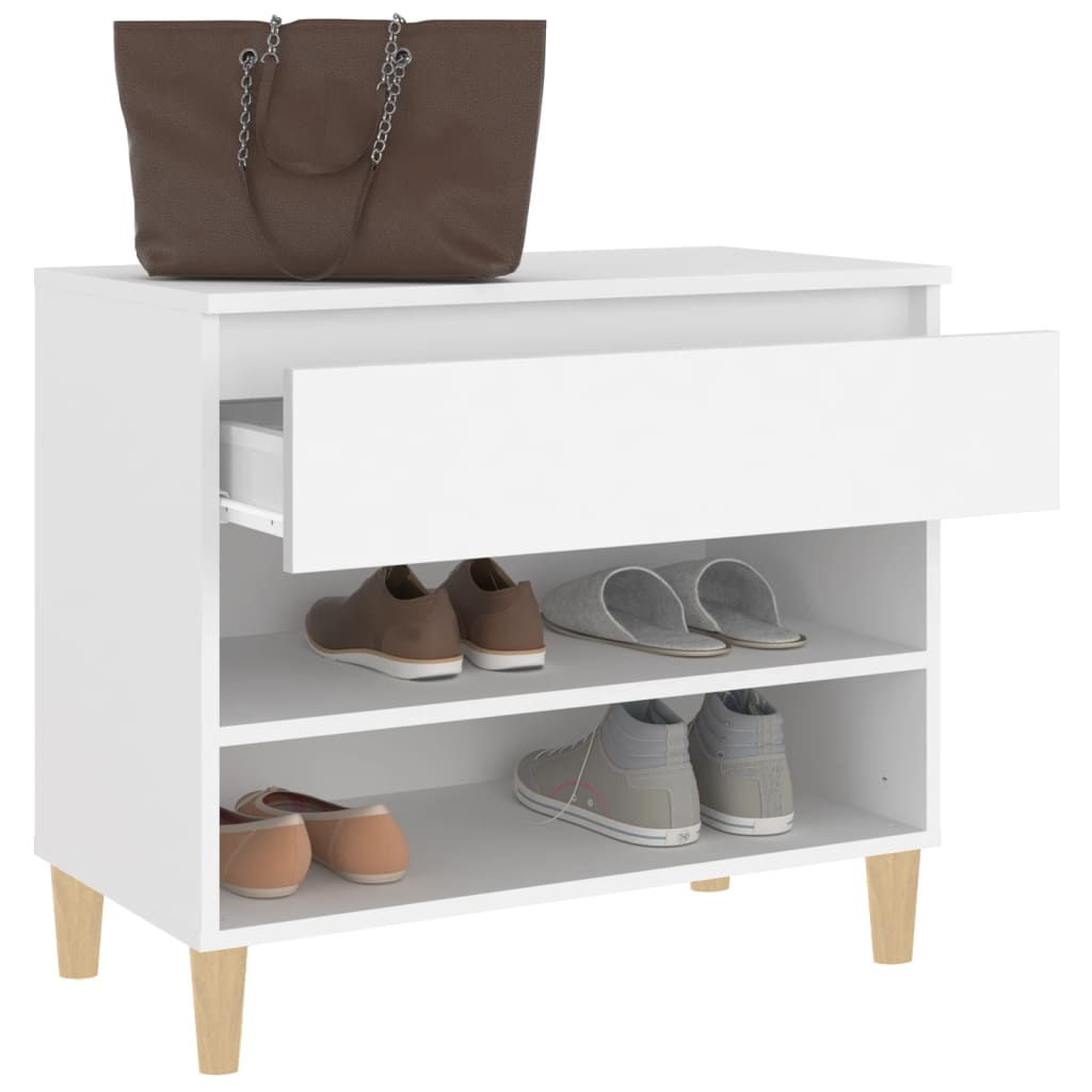 Armoire à chaussures Blanc 70x36x60 cm Bois d'ingénierie - XIOS