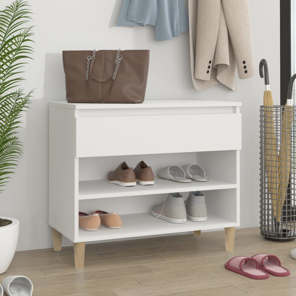 Armoire à chaussures Blanc 70x36x60 cm Bois d'ingénierie - XIOS