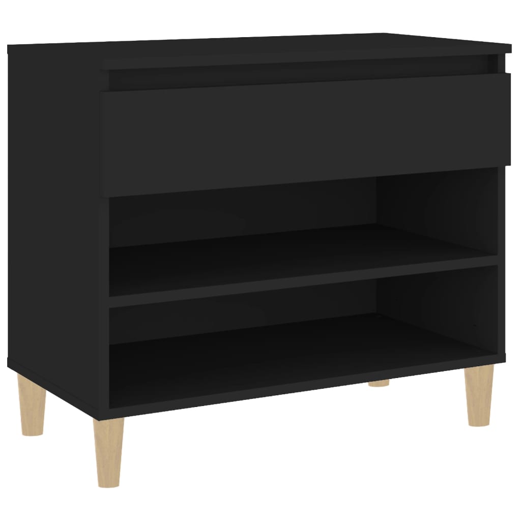 Armoire à chaussures Noir 70x36x60 cm Bois d'ingénierie - XIOS
