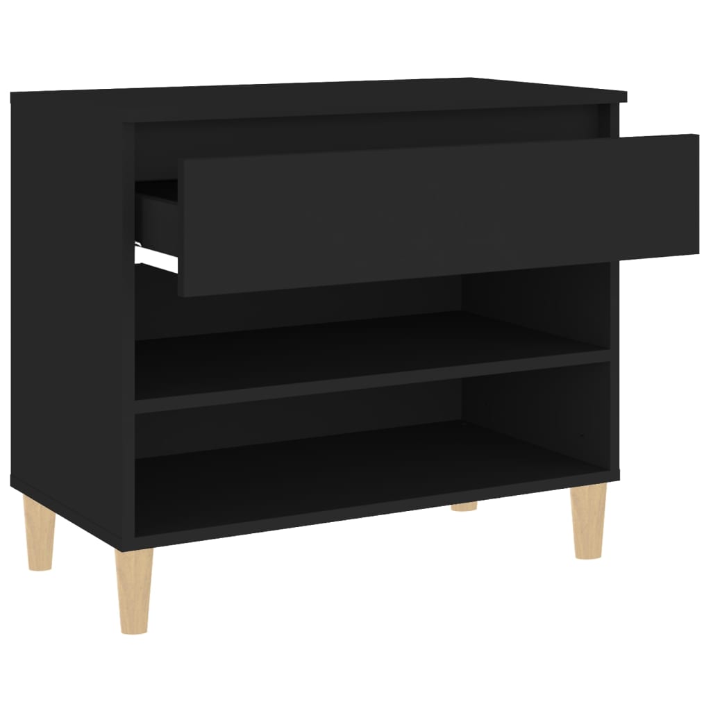 Armoire à chaussures Noir 70x36x60 cm Bois d'ingénierie - XIOS