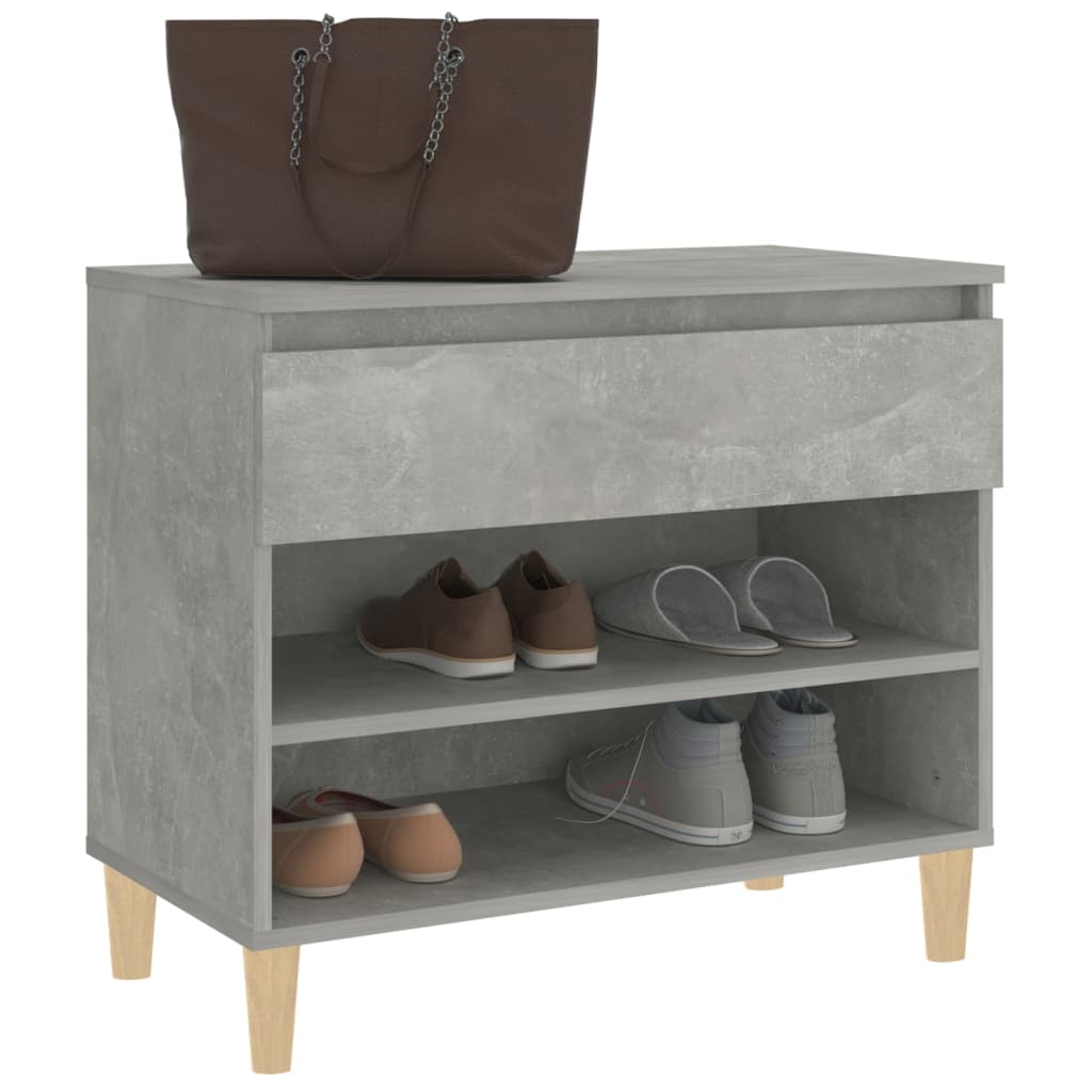Armoire à chaussures Gris béton 70x36x60 cm Bois d'ingénierie - XIOS