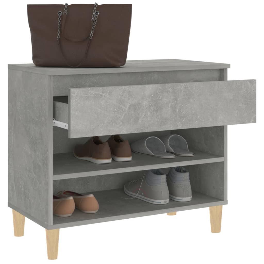 Armoire à chaussures Gris béton 70x36x60 cm Bois d'ingénierie - XIOS