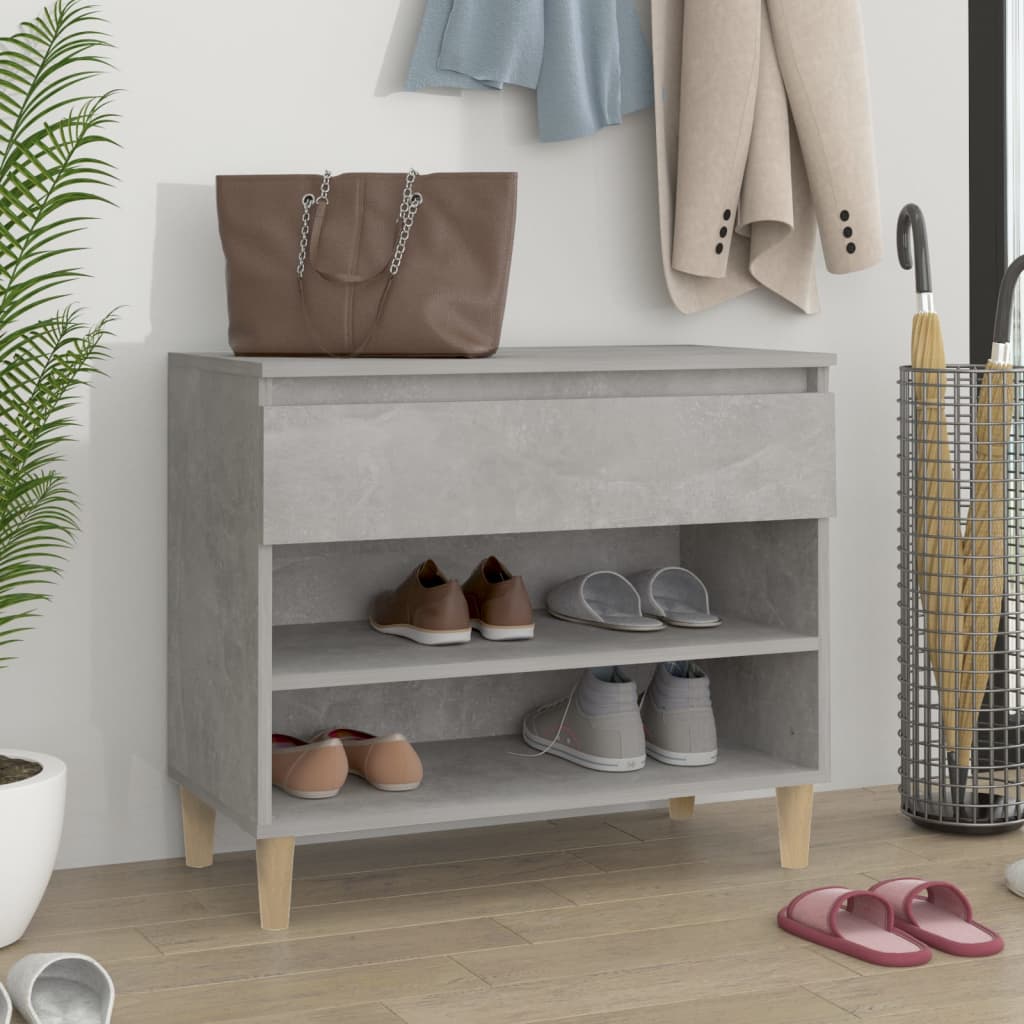 Armoire à chaussures Gris béton 70x36x60 cm Bois d'ingénierie - XIOS