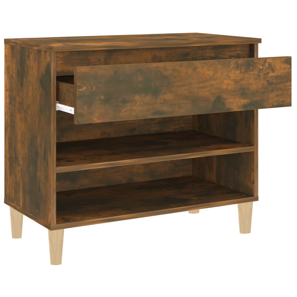 Armoire à chaussures Chêne fumé 70x36x60 cm Bois d'ingénierie - XIOS