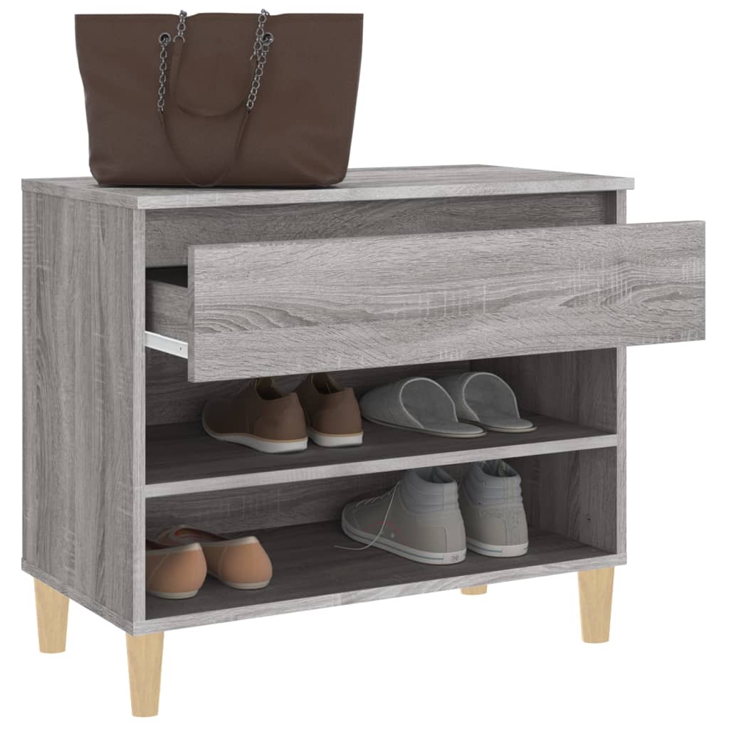Armoire à chaussures Sonoma gris 70x36x60 cm Bois d'ingénierie - XIOS