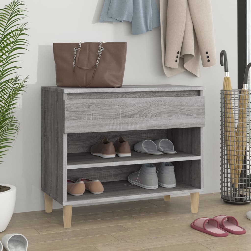 Armoire à chaussures Sonoma gris 70x36x60 cm Bois d'ingénierie - XIOS