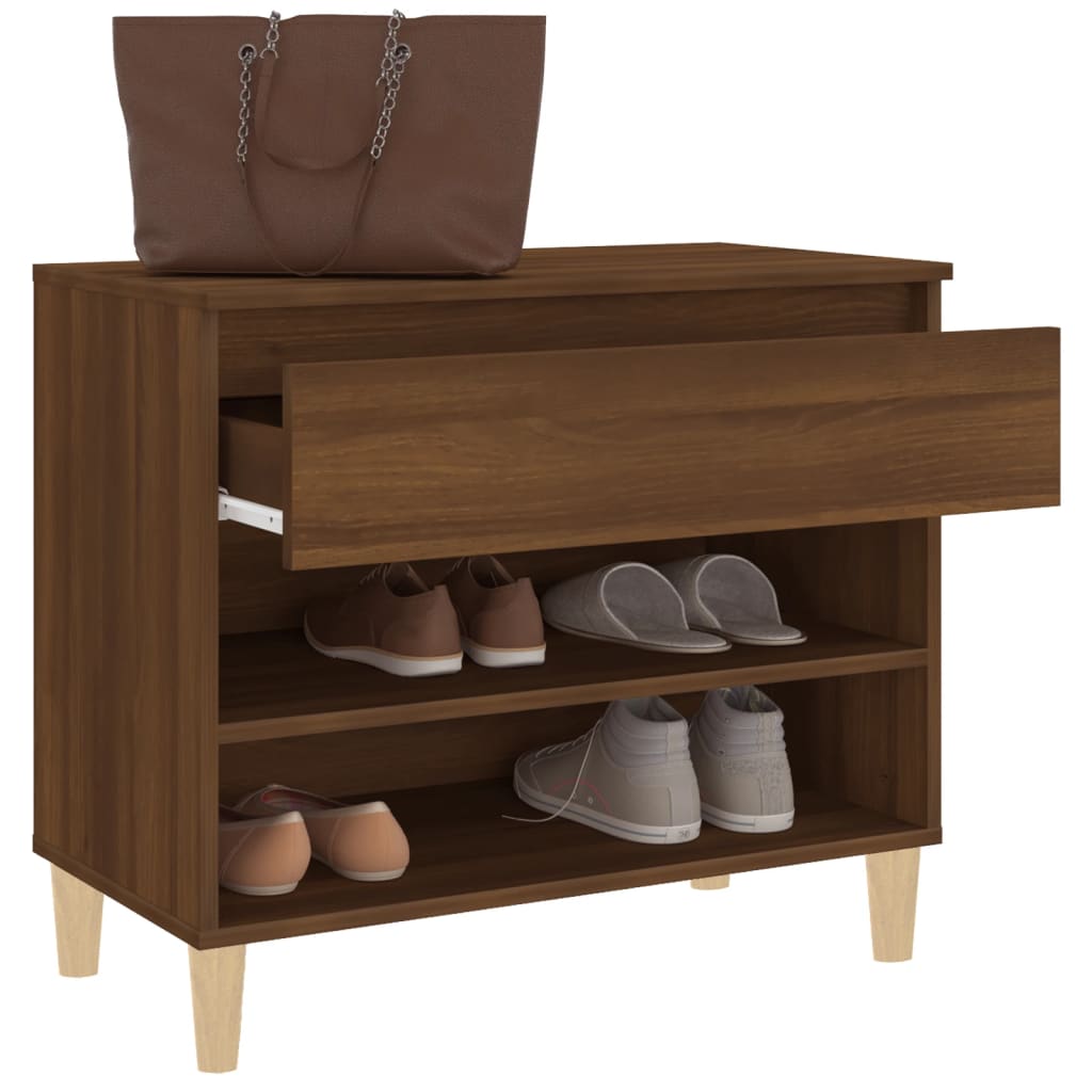 Armoire à chaussures Chêne marron 70x36x60 cm Bois d'ingénierie - XIOS