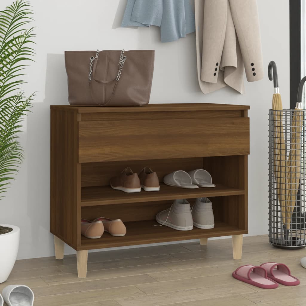 Armoire à chaussures Chêne marron 70x36x60 cm Bois d'ingénierie - XIOS
