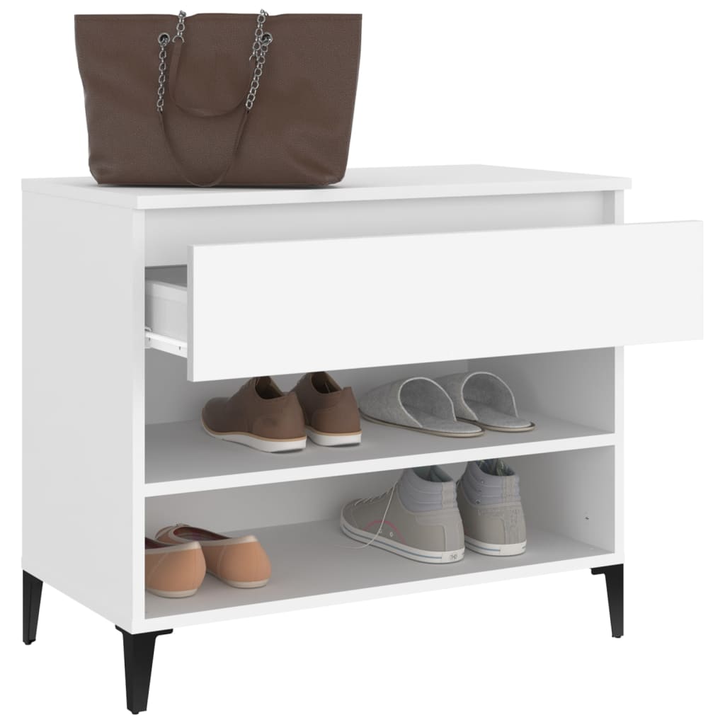 Armoire à chaussures Blanc 70x36x60 cm Bois d'ingénierie - XIOS