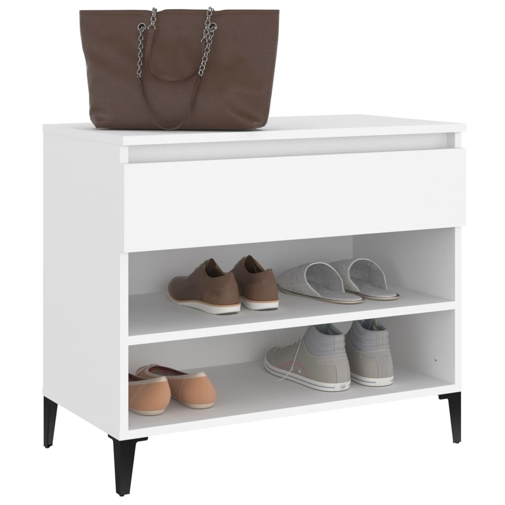 Armoire à chaussures Blanc 70x36x60 cm Bois d'ingénierie - XIOS