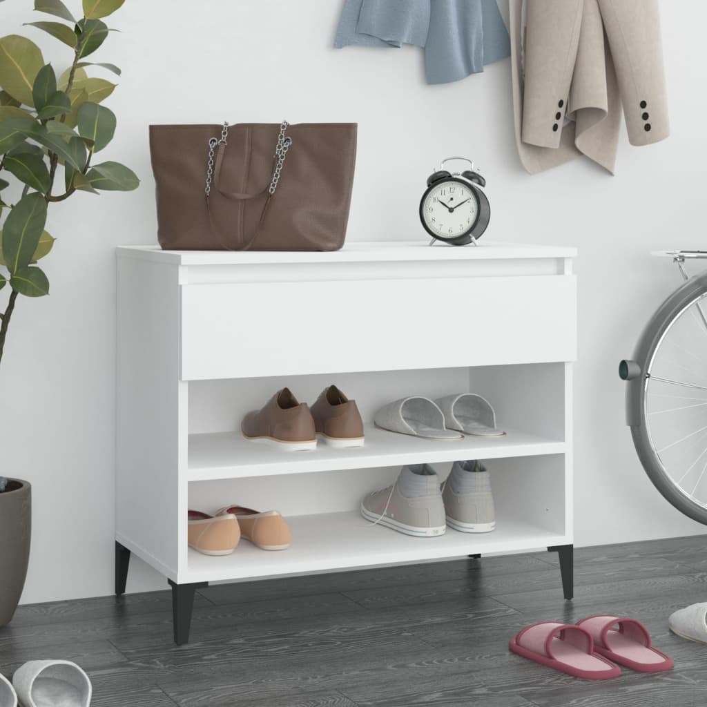 Armoire à chaussures Blanc 70x36x60 cm Bois d'ingénierie - XIOS