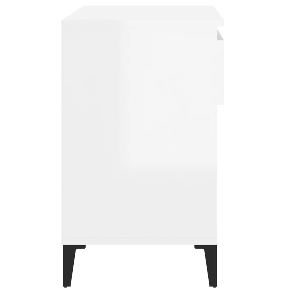 Armoire à chaussure Blanc brillant 70x36x60 cm Bois ingénierie - XIOS