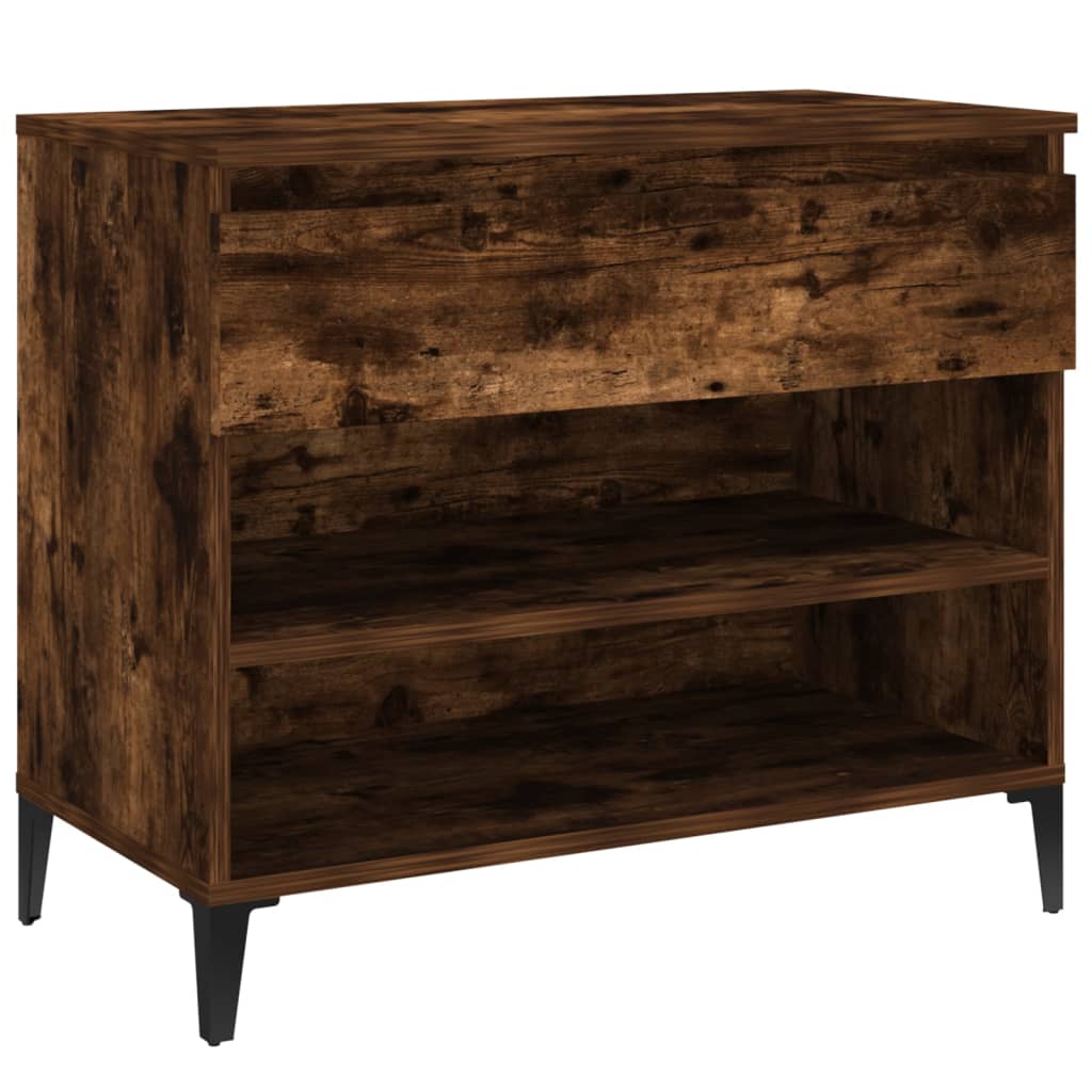 Armoire à chaussures Chêne fumé 70x36x60 cm Bois d'ingénierie - XIOS