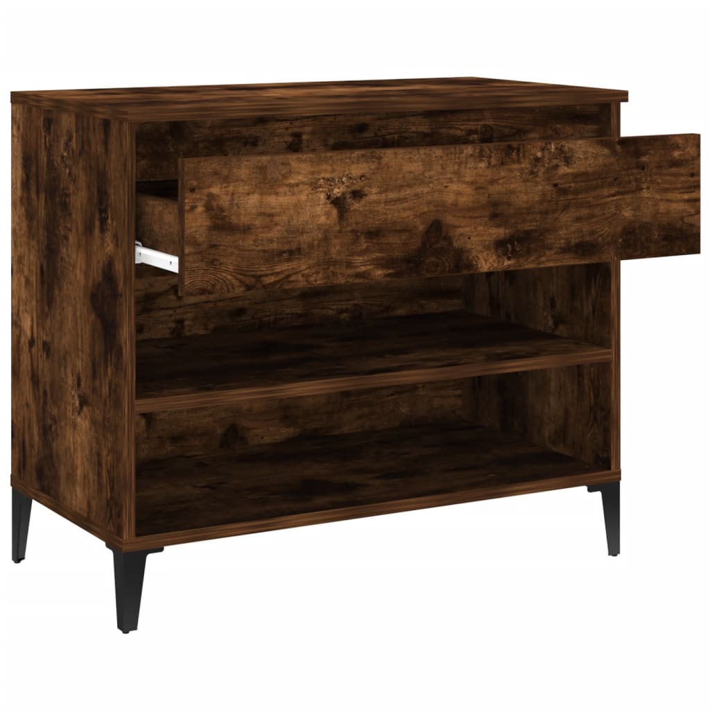 Armoire à chaussures Chêne fumé 70x36x60 cm Bois d'ingénierie - XIOS