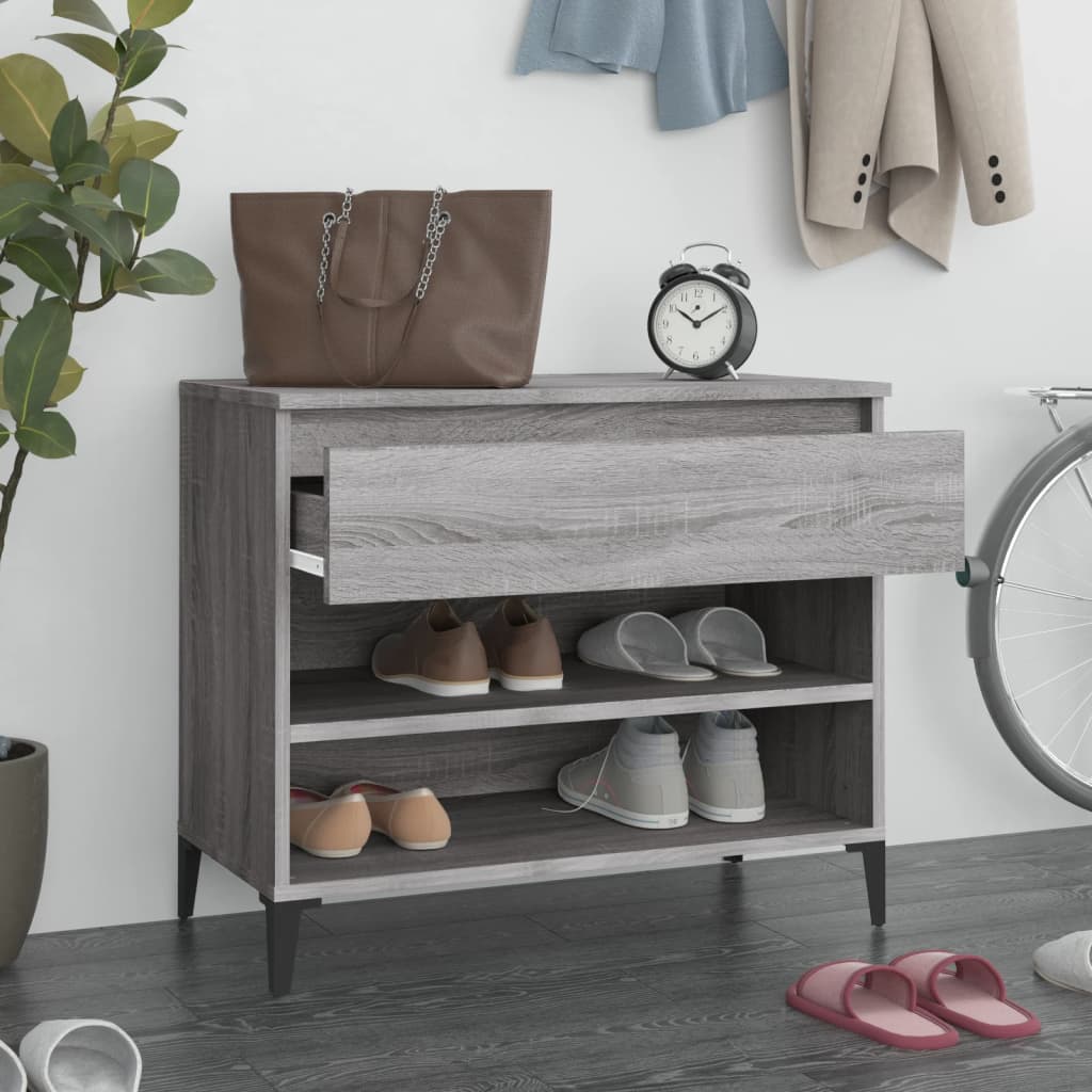 Armoire à chaussures Sonoma gris 70x36x60 cm Bois d'ingénierie - XIOS