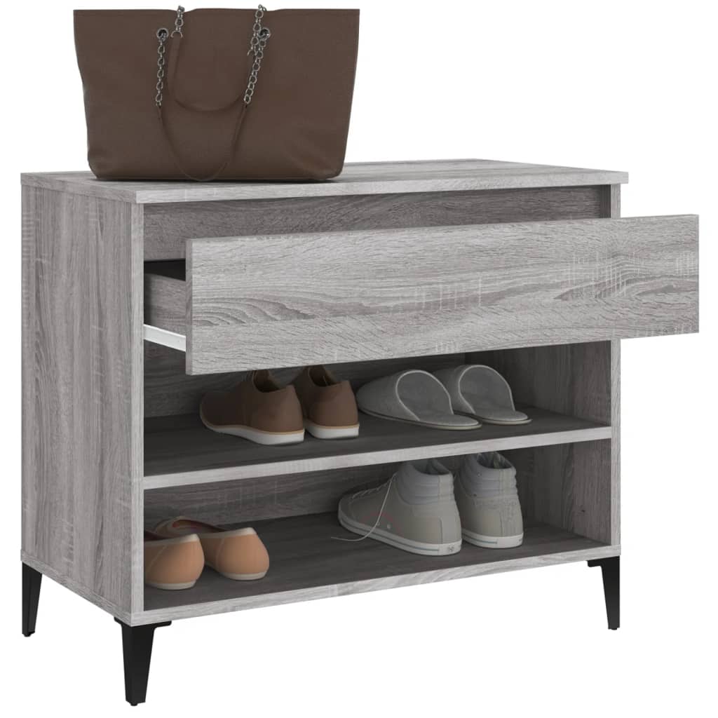 Armoire à chaussures Sonoma gris 70x36x60 cm Bois d'ingénierie - XIOS