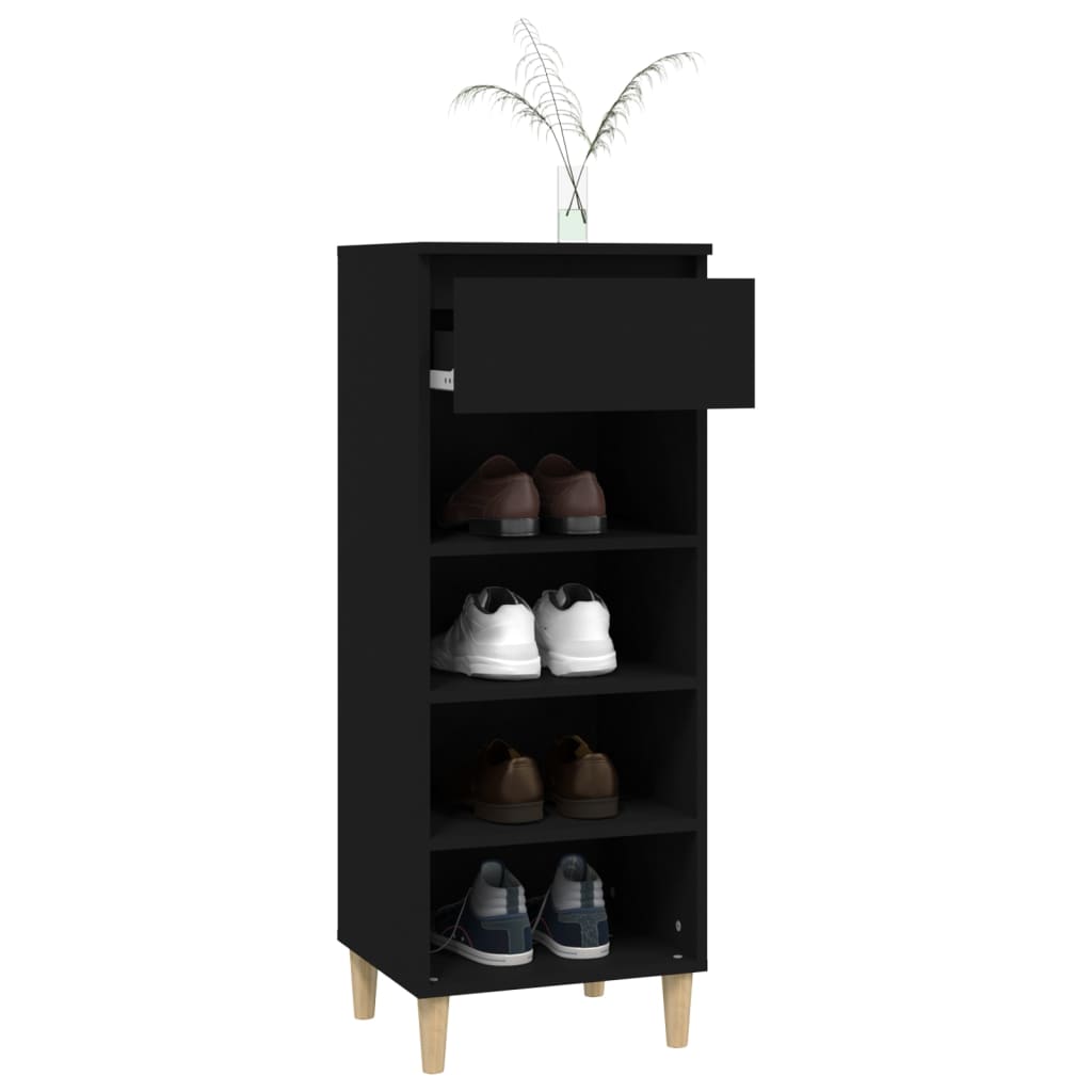 Armoire à chaussures Noir 40x36x105 cm Bois d'ingénierie - XIOS