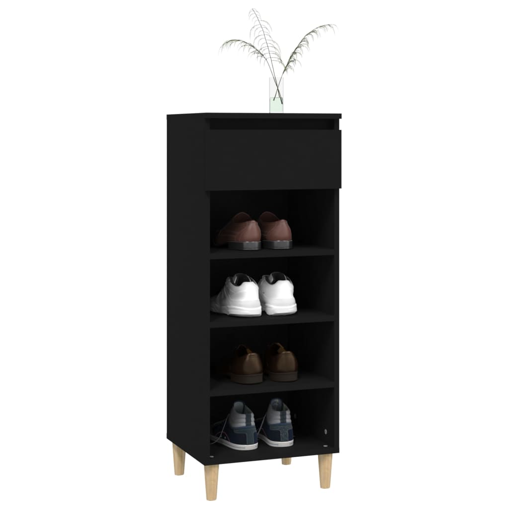 Armoire à chaussures Noir 40x36x105 cm Bois d'ingénierie - XIOS