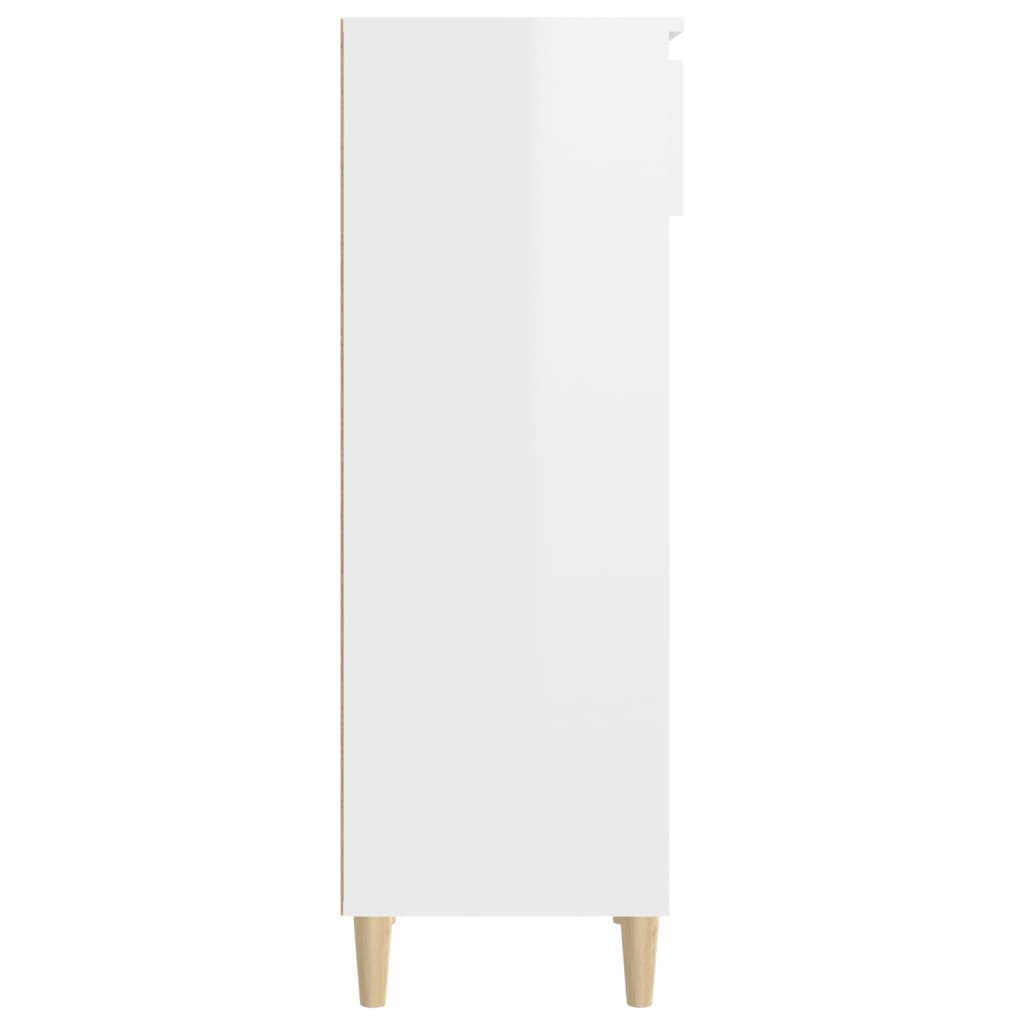 Armoire à chaussures Blanc brillant 40x36x105cm Bois ingénierie - XIOS