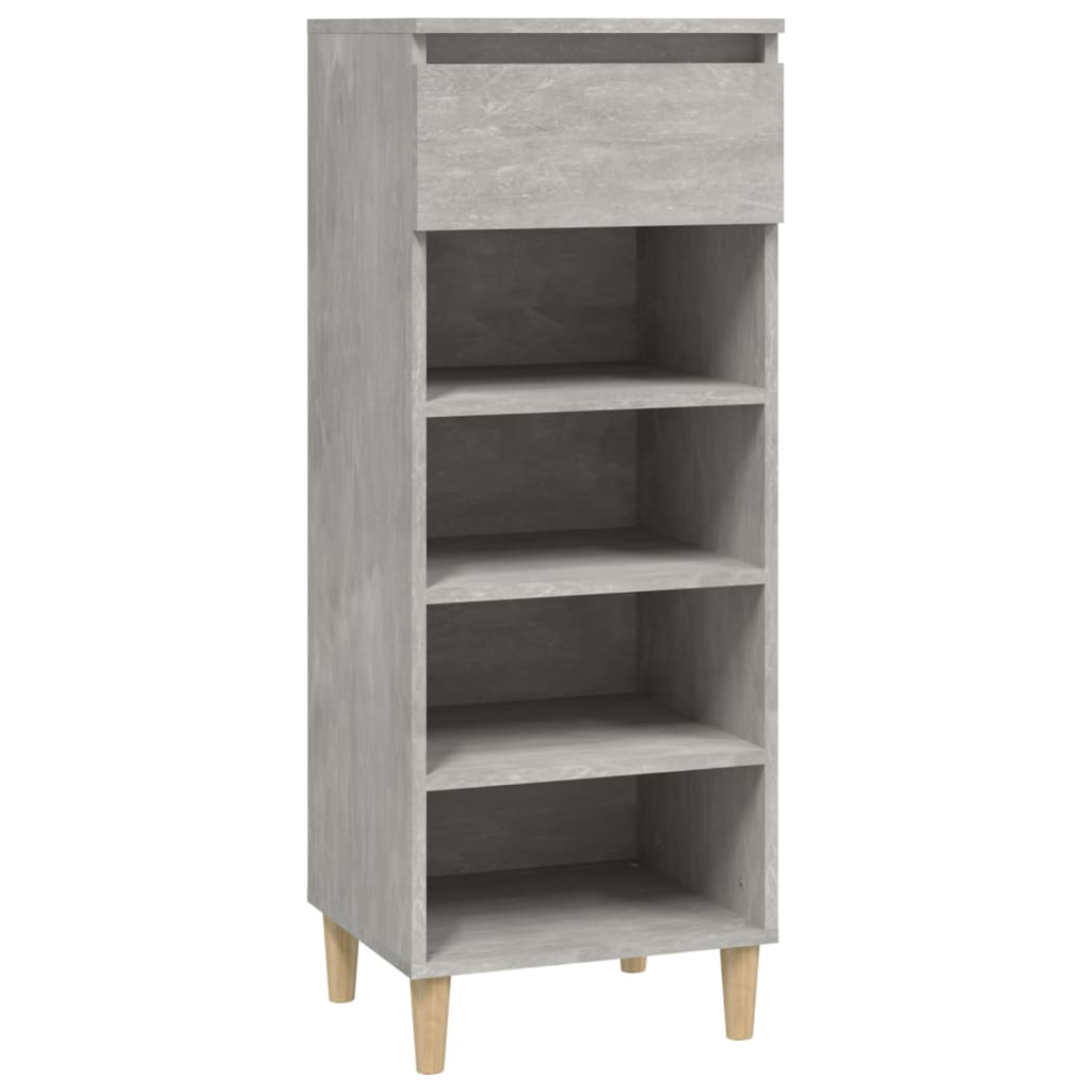 Armoire à chaussures Gris béton 40x36x105 cm Bois d'ingénierie - XIOS