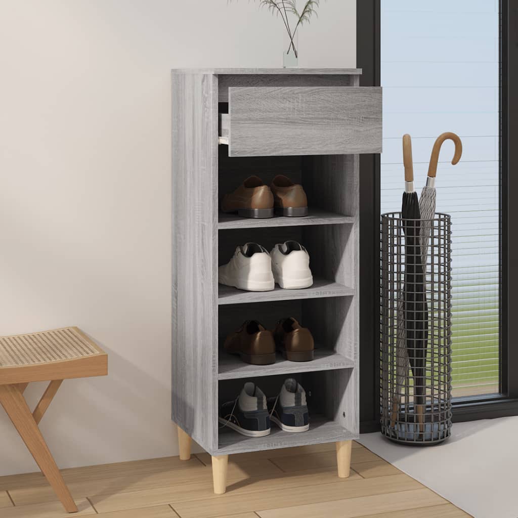 Armoire à chaussures Sonoma gris 40x36x105 cm Bois d'ingénierie - XIOS