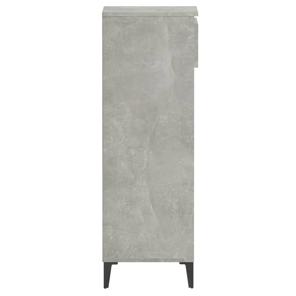 Étagère à chaussures Gris béton 40x36x105 cm Bois d'ingénierie - XIOS