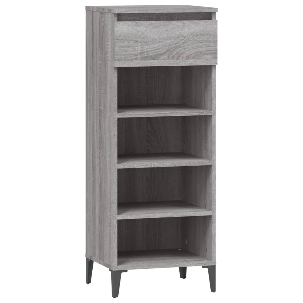 Étagère à chaussures Sonoma gris 40x36x105 cm Bois ingénierie - XIOS