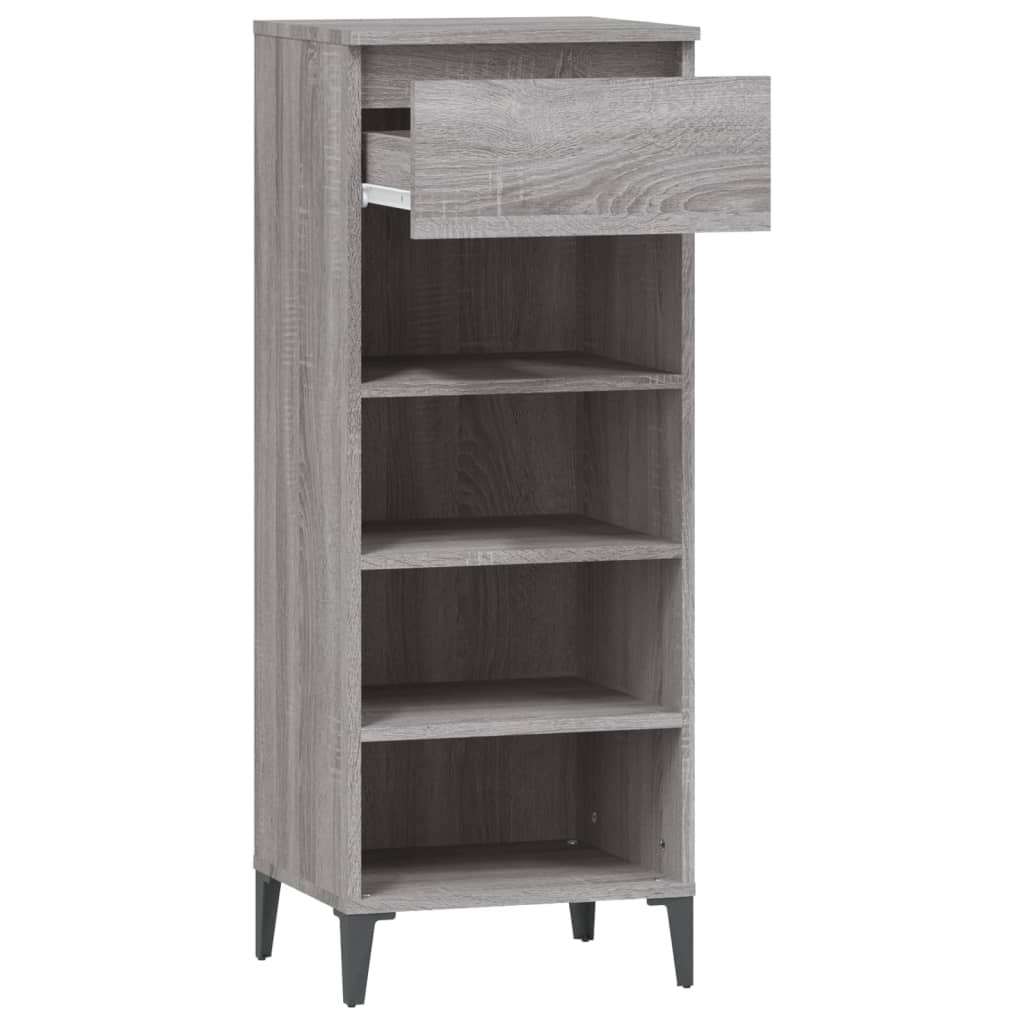 Étagère à chaussures Sonoma gris 40x36x105 cm Bois ingénierie - XIOS
