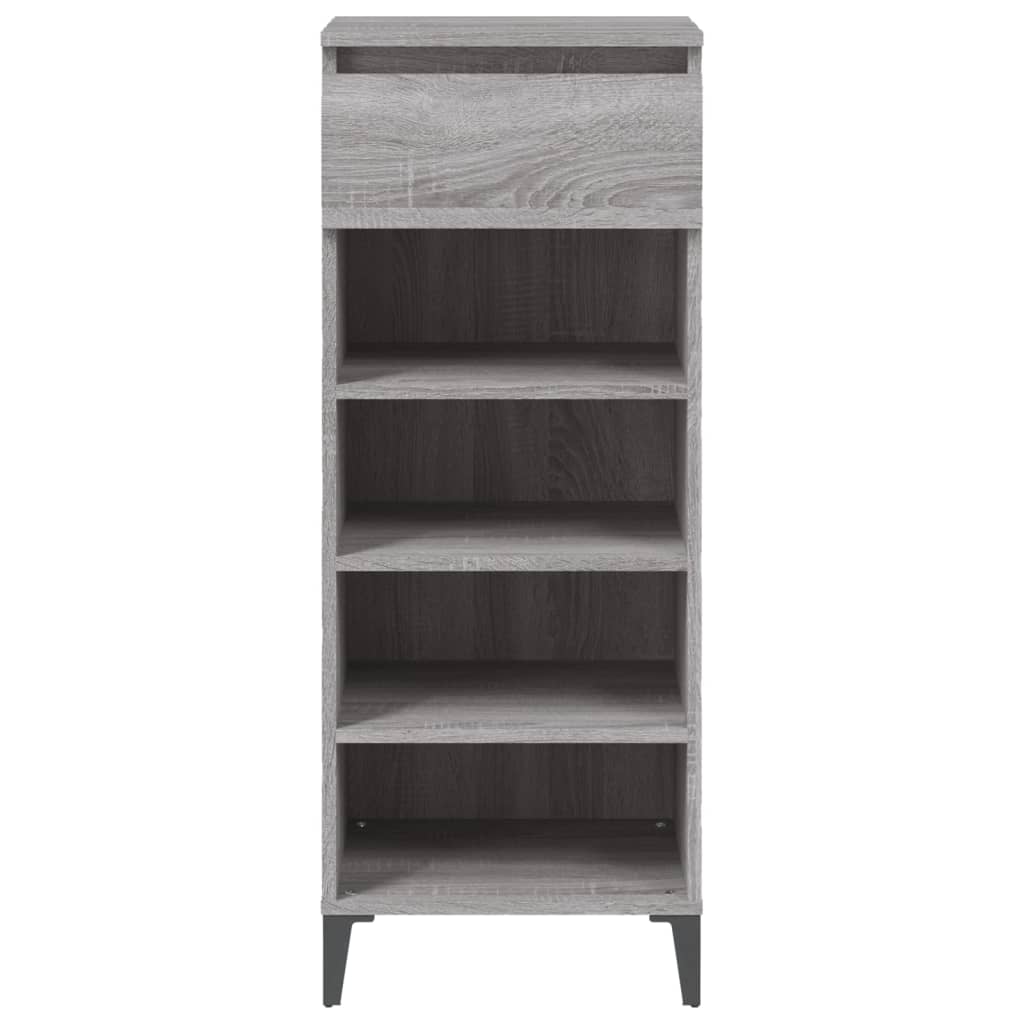 Étagère à chaussures Sonoma gris 40x36x105 cm Bois ingénierie - XIOS
