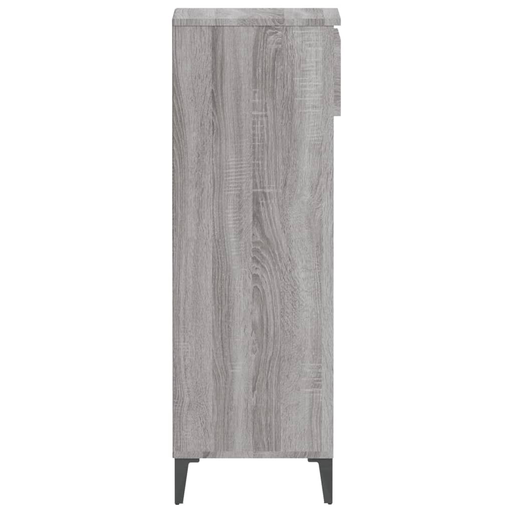 Étagère à chaussures Sonoma gris 40x36x105 cm Bois ingénierie - XIOS