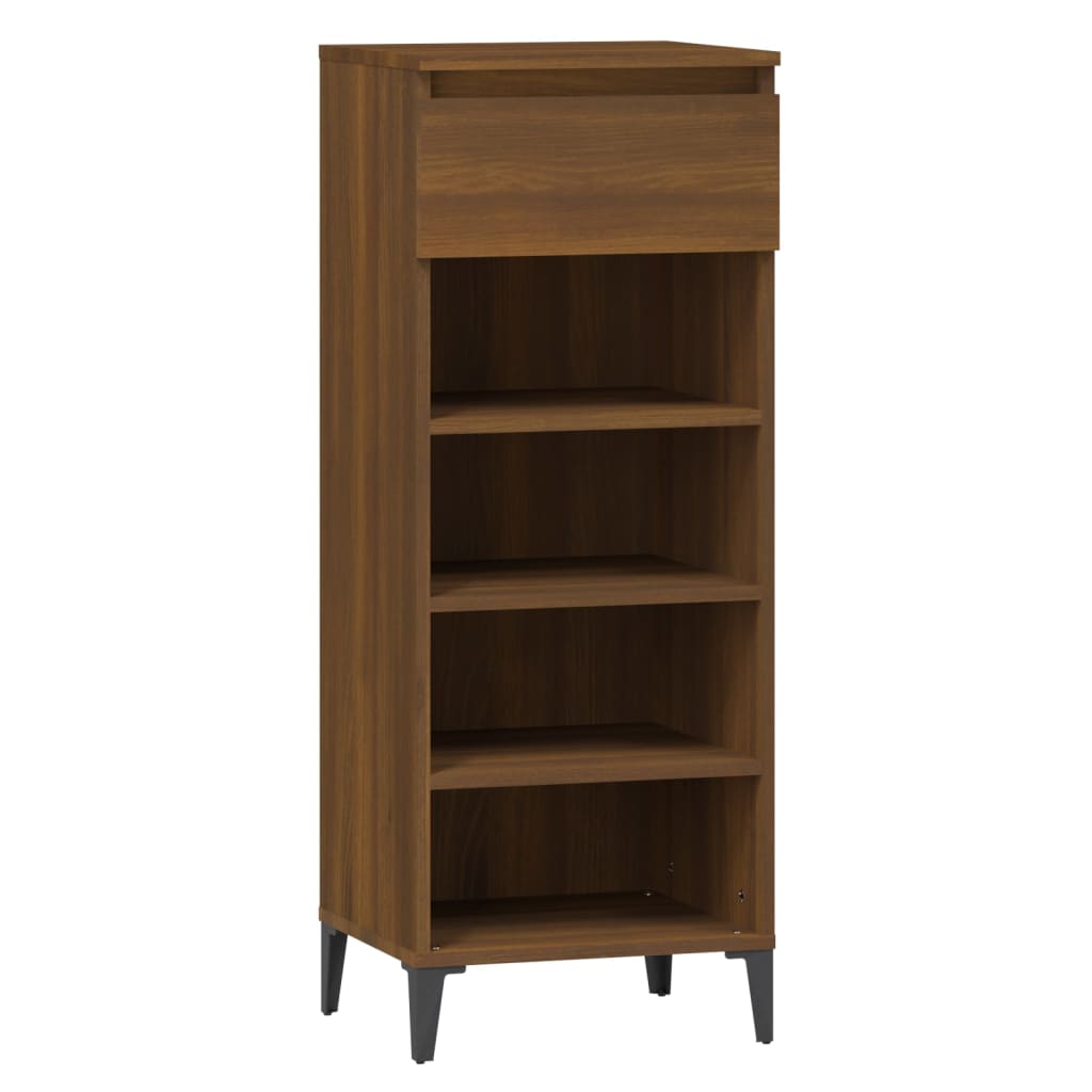 Étagère à chaussures Chêne marron 40x36x105 cm Bois ingénierie - XIOS