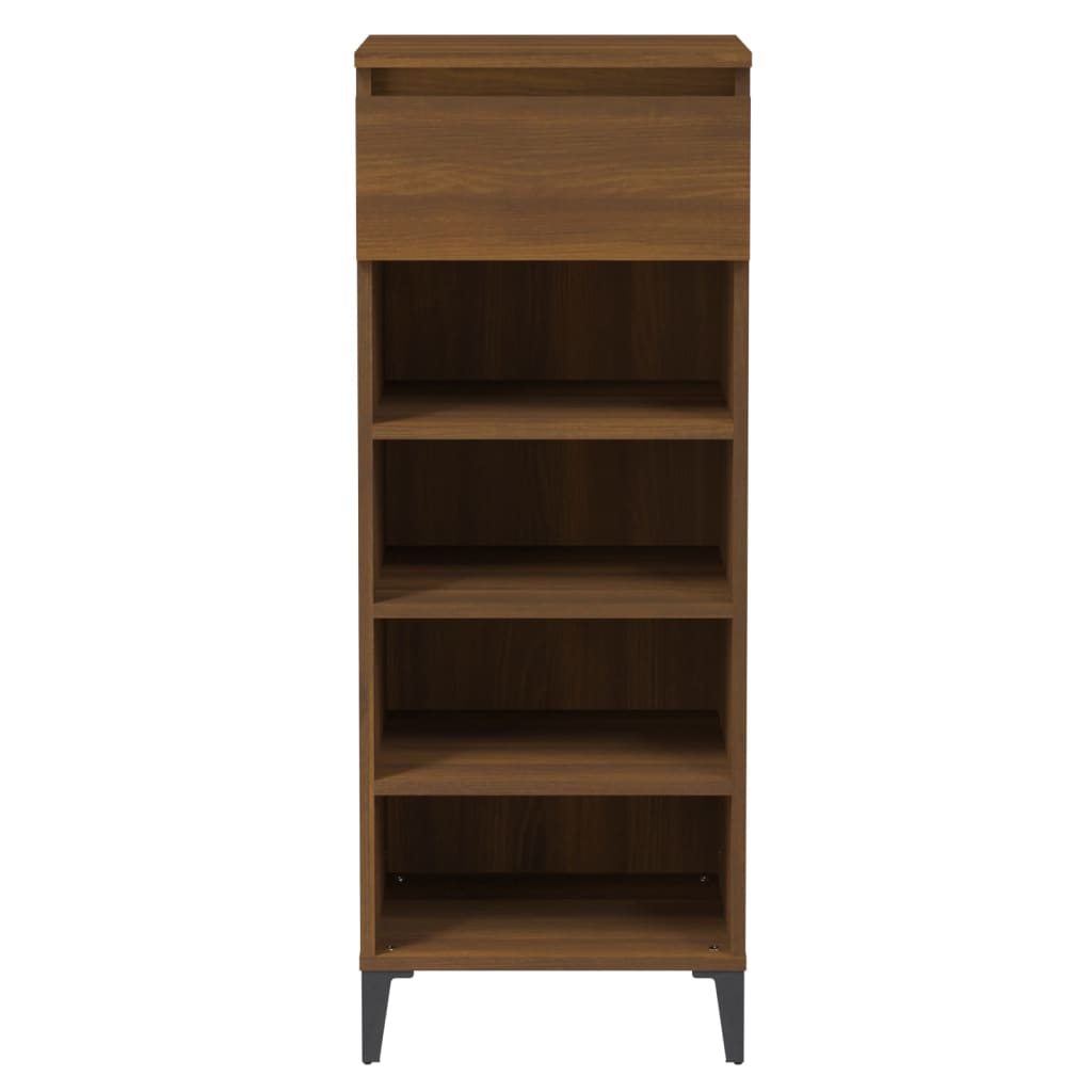 Étagère à chaussures Chêne marron 40x36x105 cm Bois ingénierie - XIOS