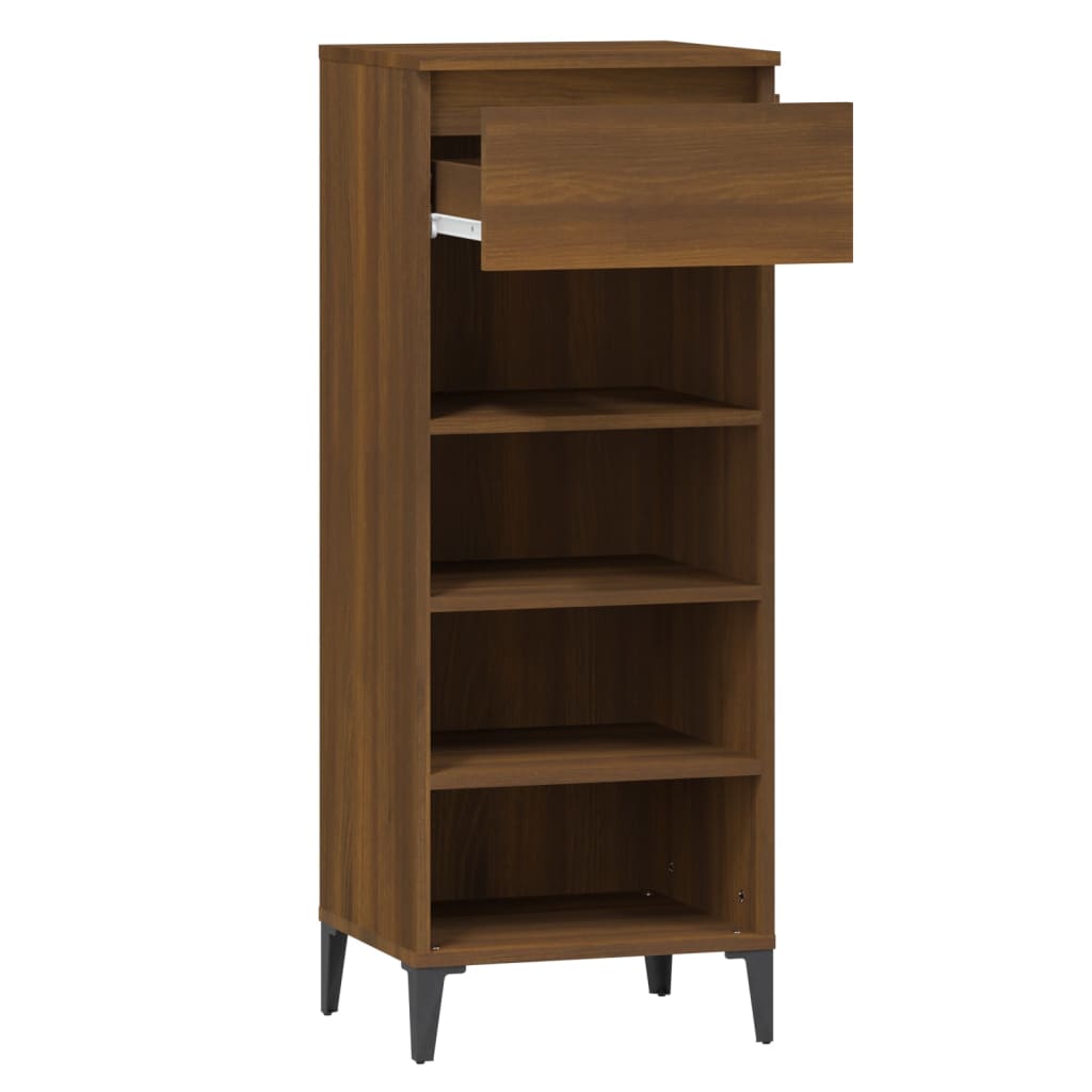Étagère à chaussures Chêne marron 40x36x105 cm Bois ingénierie - XIOS