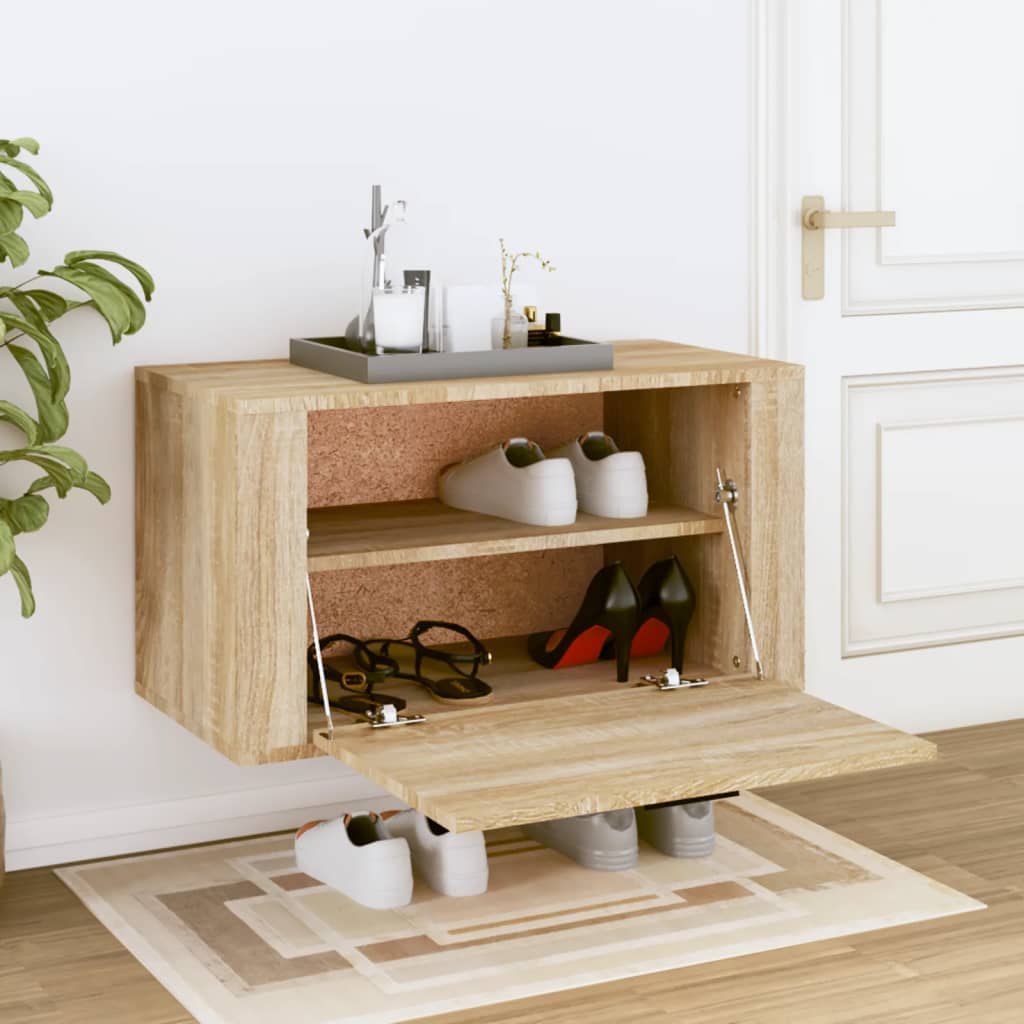 Armoire à chaussures murale Chêne sonoma 70x35x38 cm - XIOS