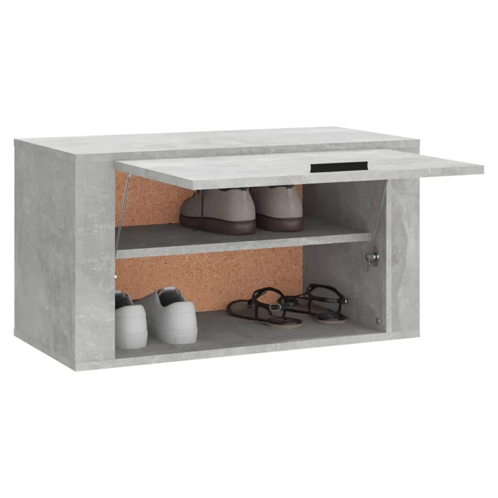 Armoire à chaussures murale Gris béton 70x35x38 cm - XIOS